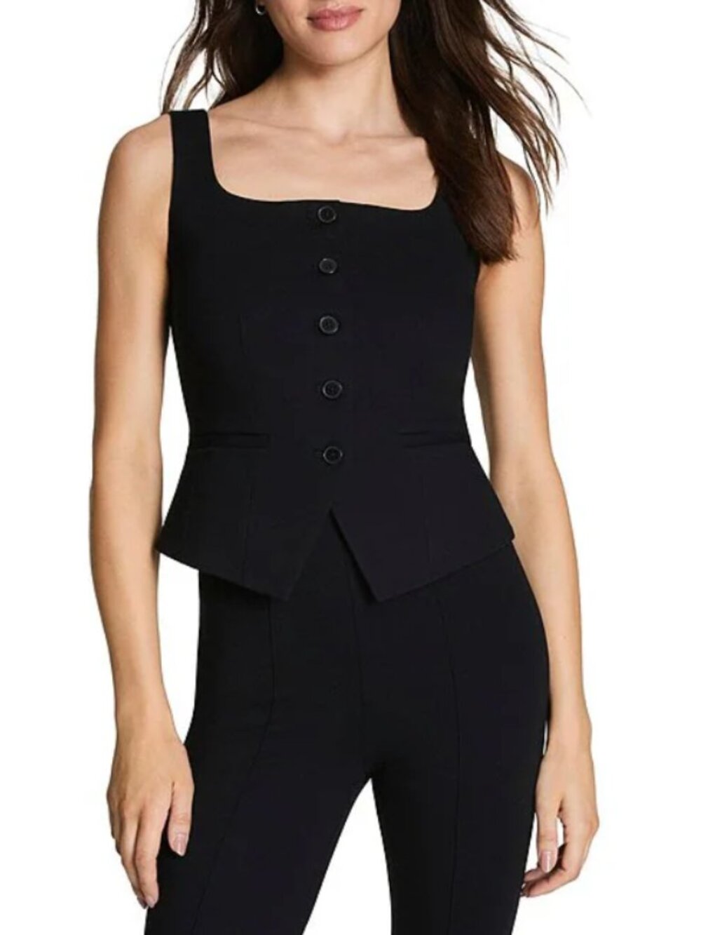 Spanx Sleeveless Square Neckline Ponte Vest